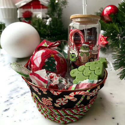 Whoville Wonders: A Merry Grinchmas Delight Gift Basket
