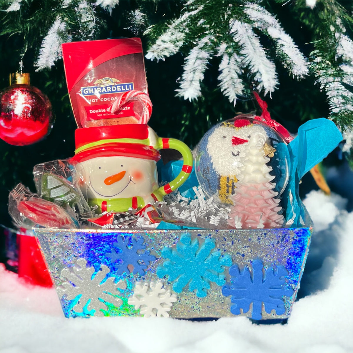 Solstice Splendors: Embracing Winter's Radiance Basket Christmas