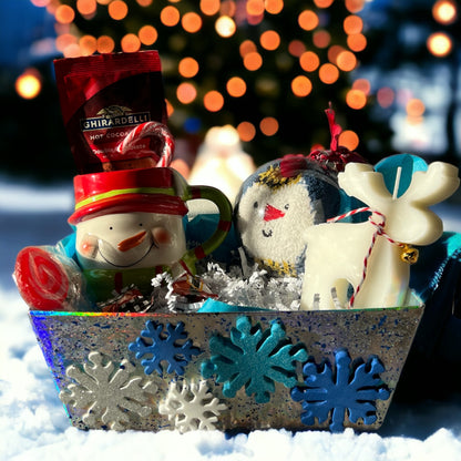 Solstice Splendors: Embracing Winter's Radiance Basket Christmas