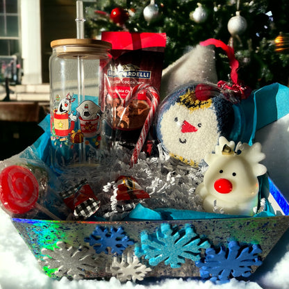 Solstice Splendors: Embracing Winter's Radiance Basket Christmas