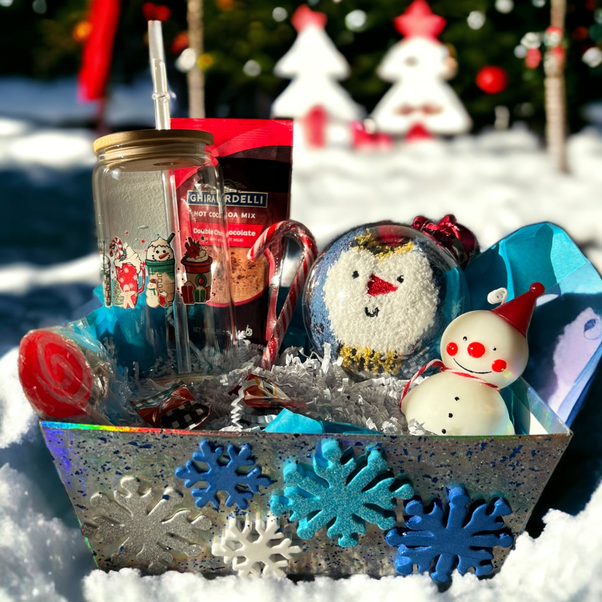 Solstice Splendors: Embracing Winter's Radiance Basket Christmas
