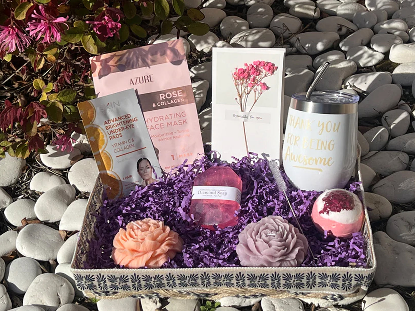 Blossom and Relax Custom Gift Basket